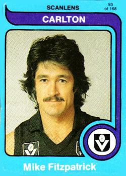 1980 Scanlens VFL #93 Mike Fitzpatrick Front